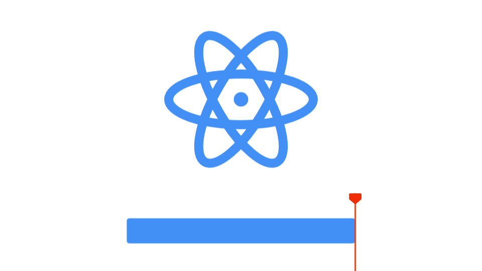 React 标志与视频时间轴组成的 Remotion 官方示意图