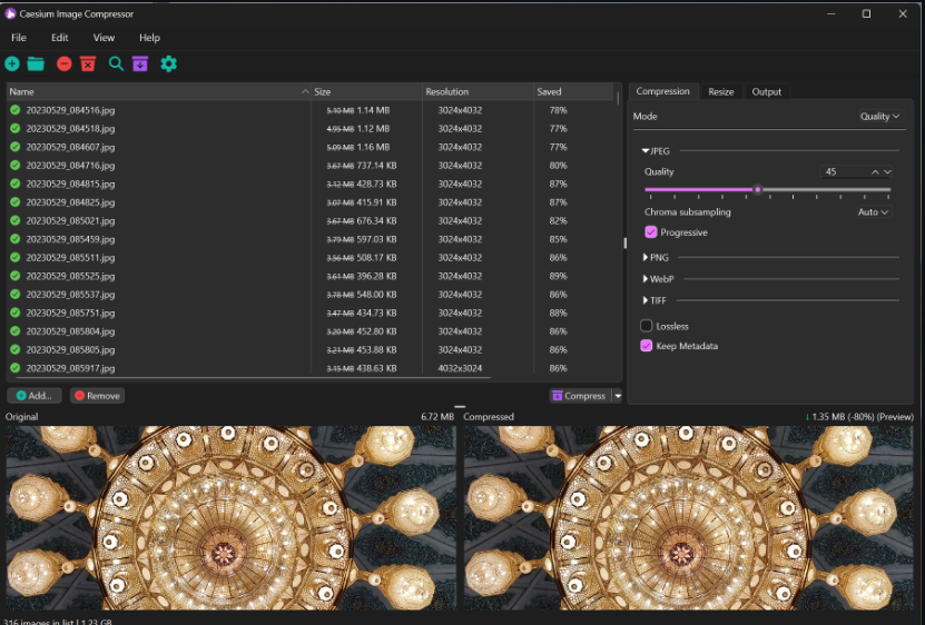 Caesium Image Compressor 软件截图